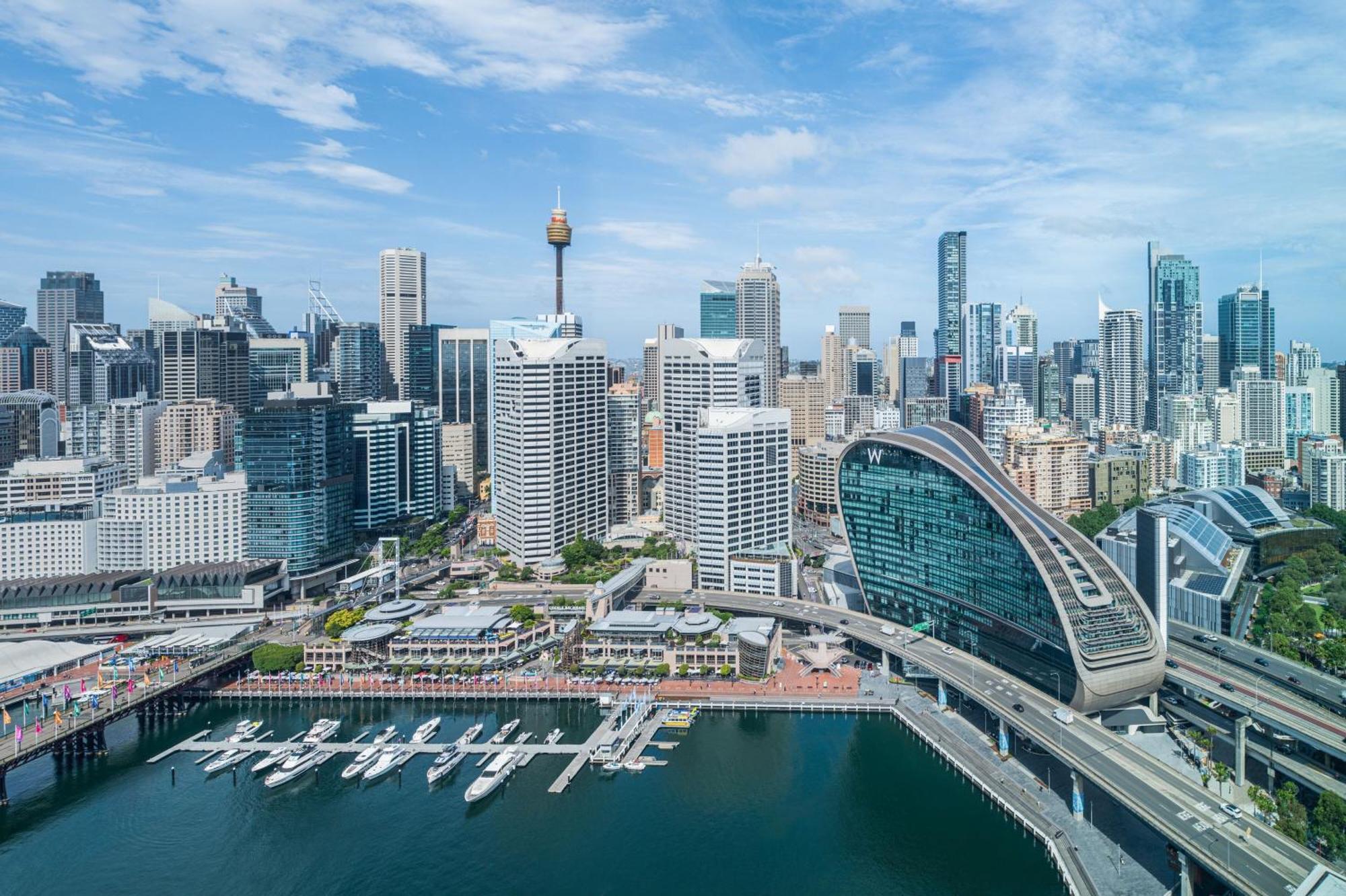 W Sydney Hotel Luaran gambar Aerial view of the Sydney CBD